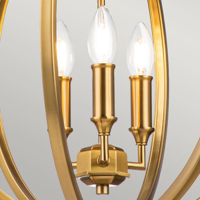 Corinne 3 Light Medium Pendant - Burnished Brass