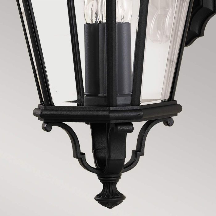 Cotswold Lane 3 Light Large Wall Lantern - Black
