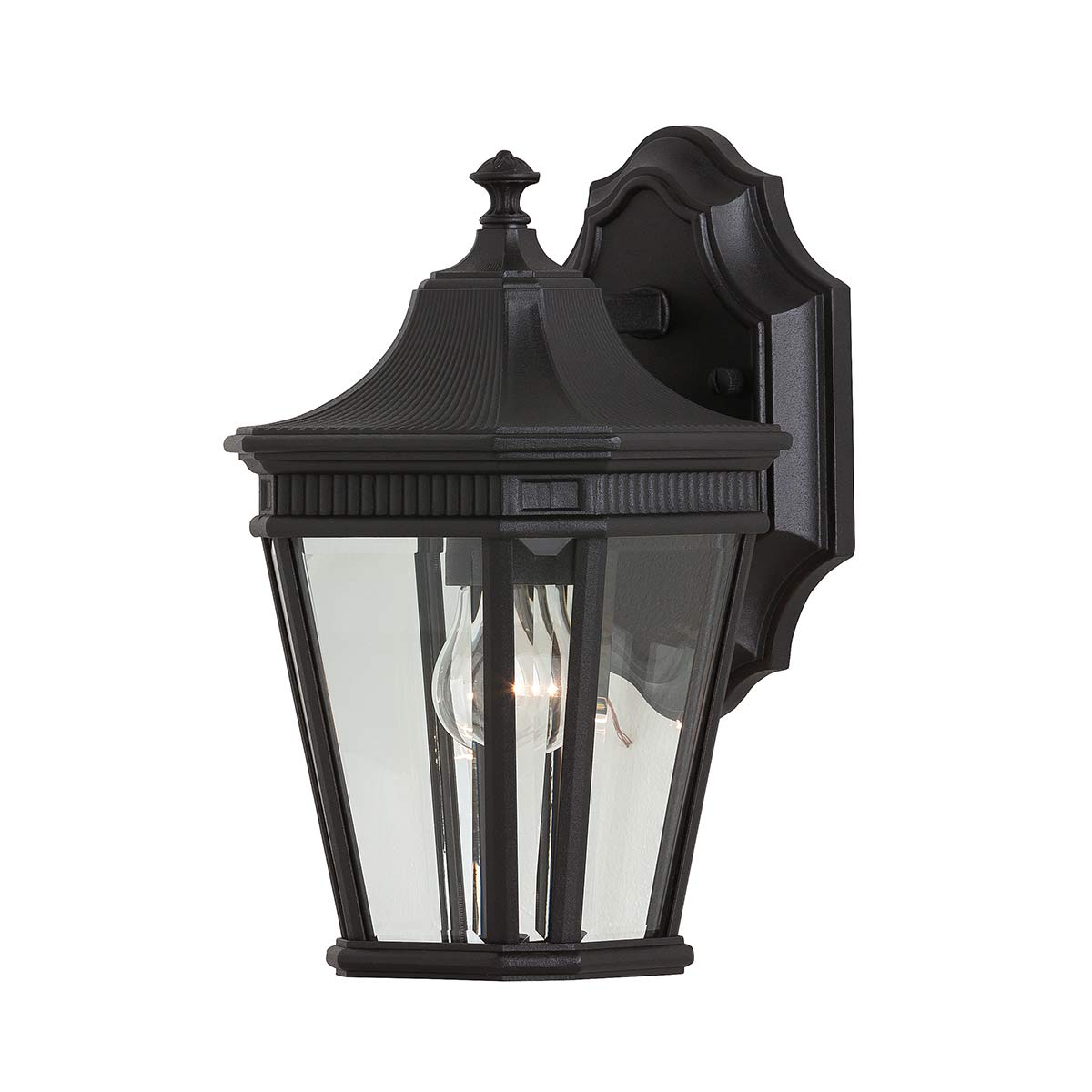 Cotswold Lane 1 Light Small Wall Lantern – Black