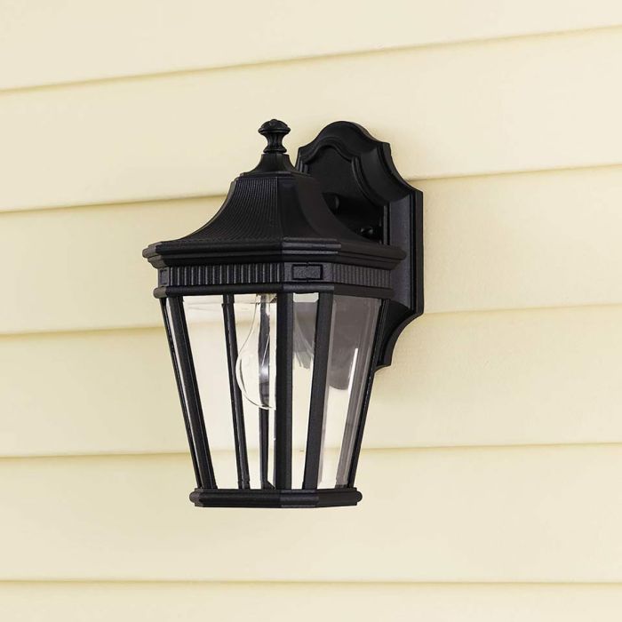 Cotswold Lane 1 Light Small Wall Lantern - Black