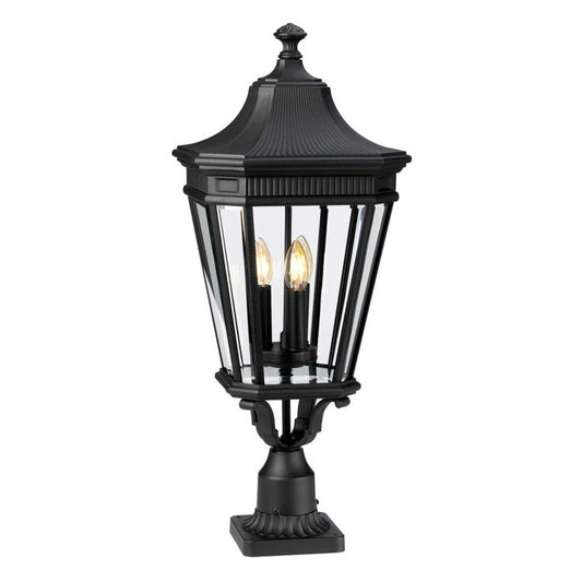 Cotswold Lane 3 Light Large Pedestal - Black