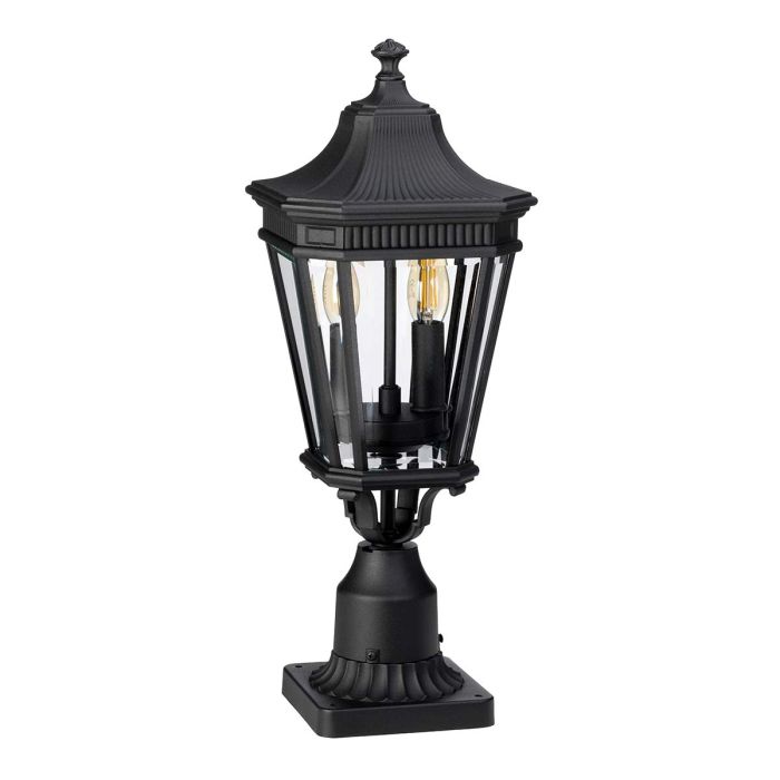 Cotswold Lane 2 Light Medium Pedestal - Black