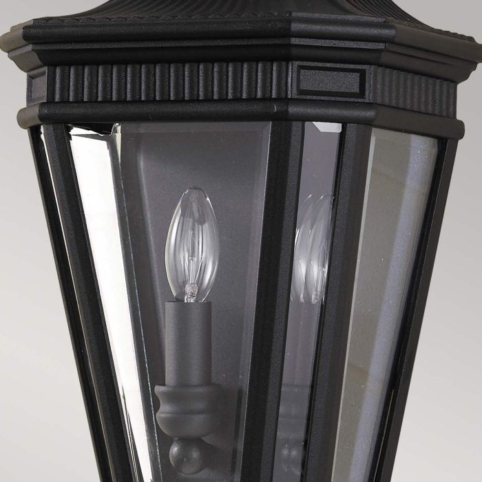 Cotswold Lane 2 Light Half Wall Lantern - Black