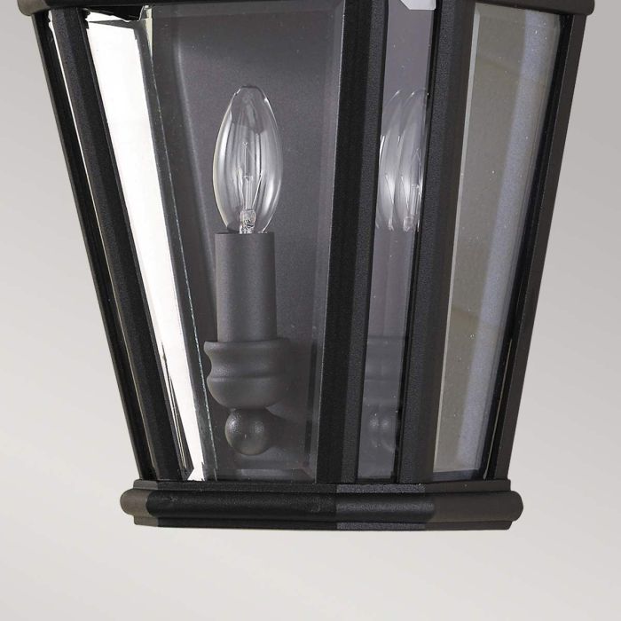 Cotswold Lane 2 Light Half Wall Lantern - Black