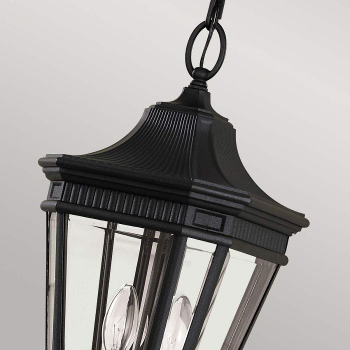 Cotswold Lane 2 Light Medium Chain Lantern - Black