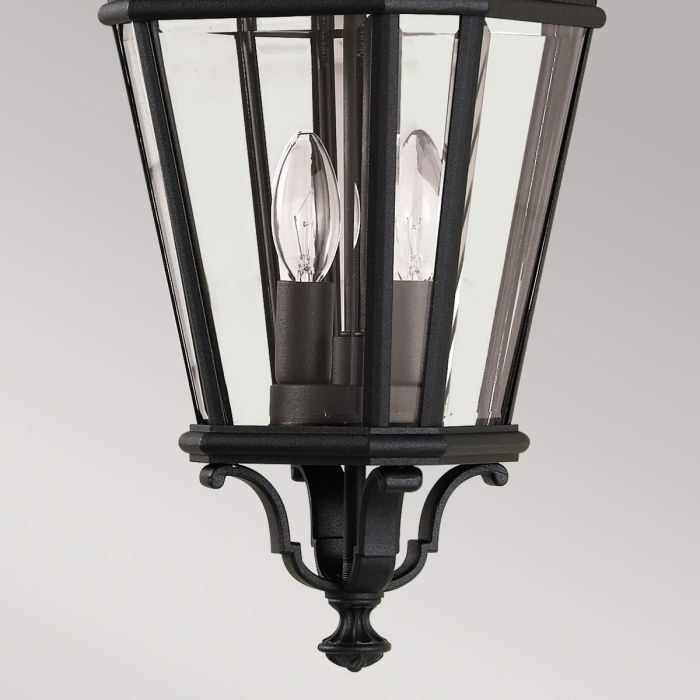 Cotswold Lane 2 Light Medium Chain Lantern - Black