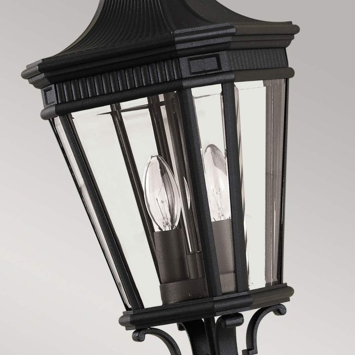 Cotswold Lane 2 Light Medium Chain Lantern - Black