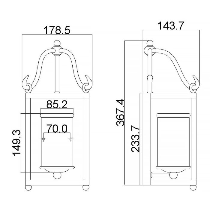 Declaration 1 Light Wall Light - Antique Forged Iron