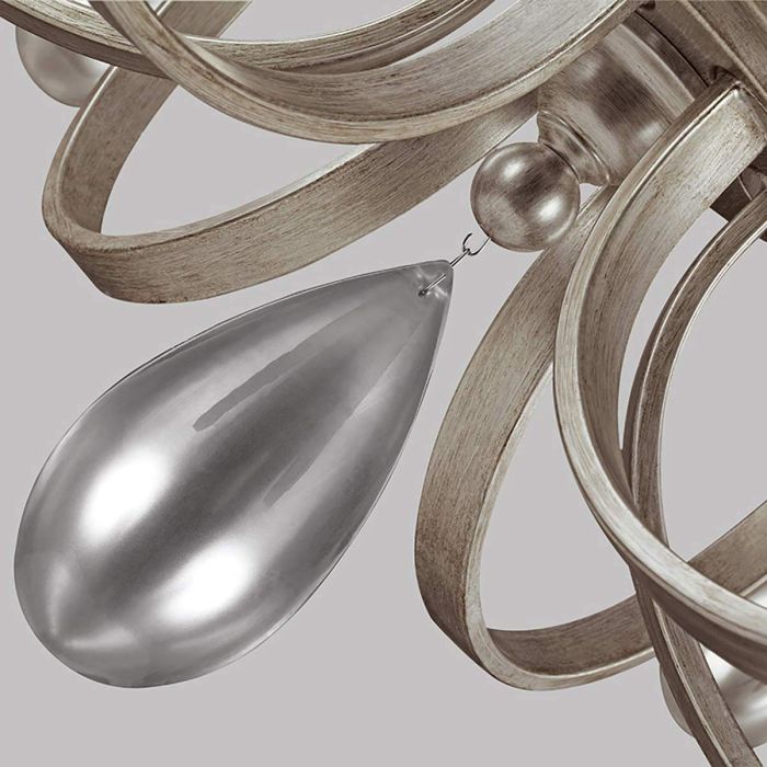 DeWitt 9 Light Chandelier - Sunrise Silver