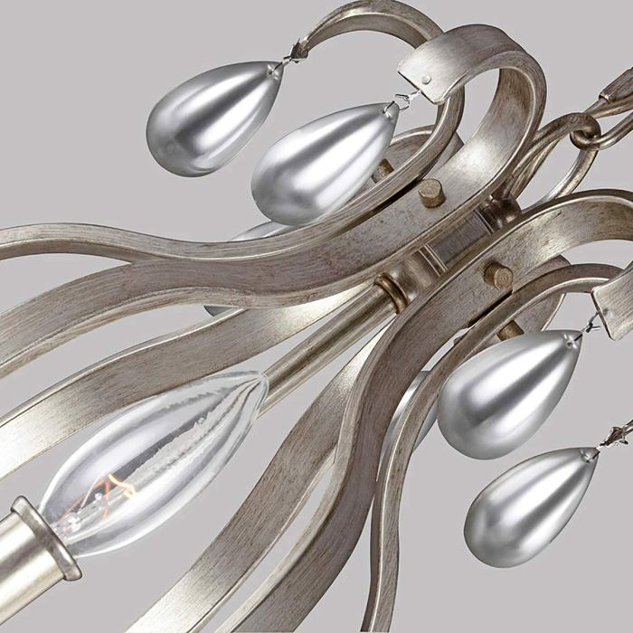 DeWitt 9 Light Chandelier - Sunrise Silver