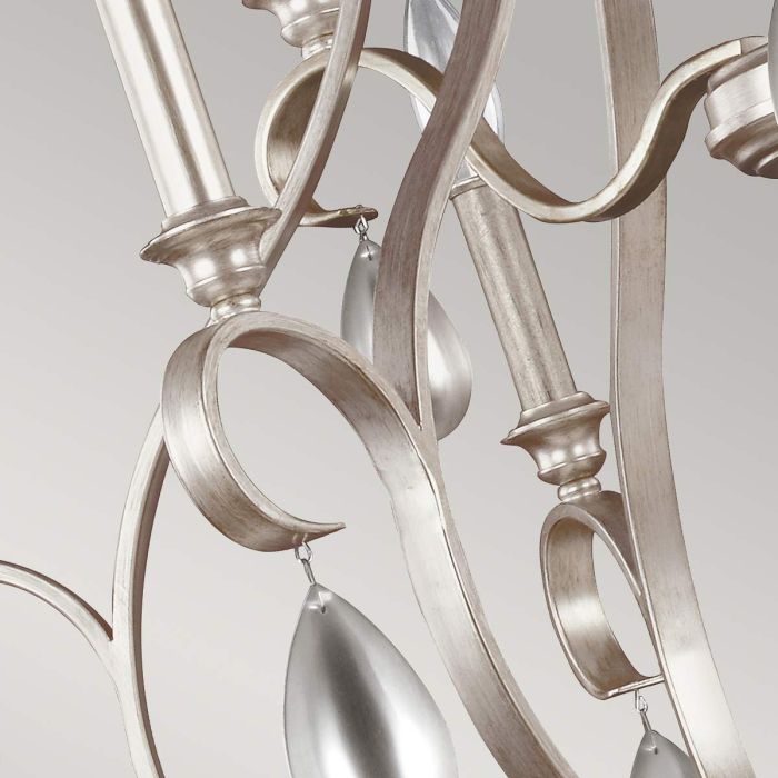 DeWitt 9 Light Chandelier - Sunrise Silver