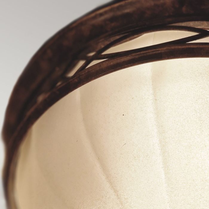 Drawing Room 3 Light Flush - Walnut