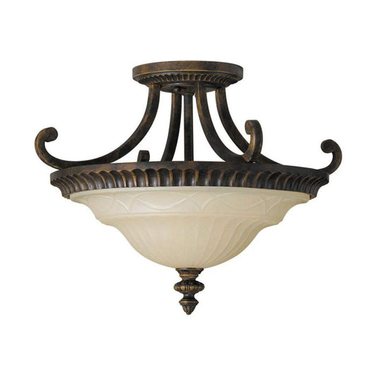 Drawing Room 2 Light Flush - Walnut