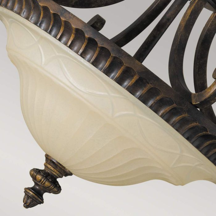 Drawing Room 2 Light Flush - Walnut