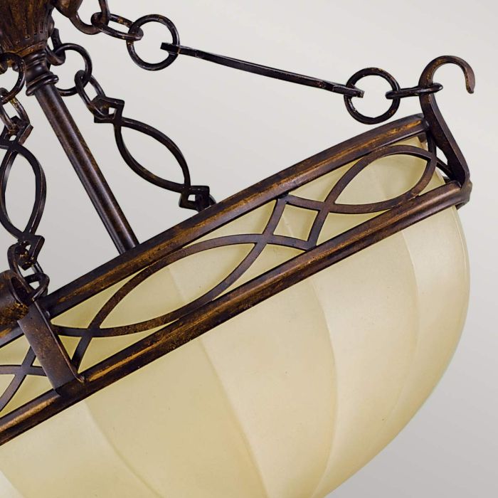 Drawing Room 2 Light Flush - Walnut with traditional Edwardian style