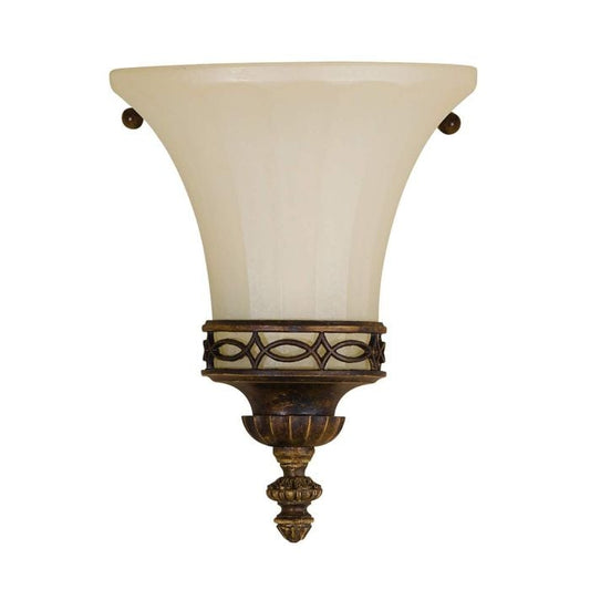 Drawing Room 1 Light Wall Uplighter - Walnut with traditional Edwardian style