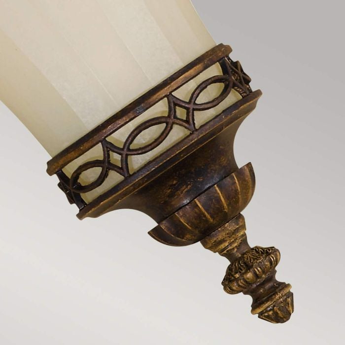 Drawing Room 1 Light Wall Uplighter - Walnut with traditional Edwardian style