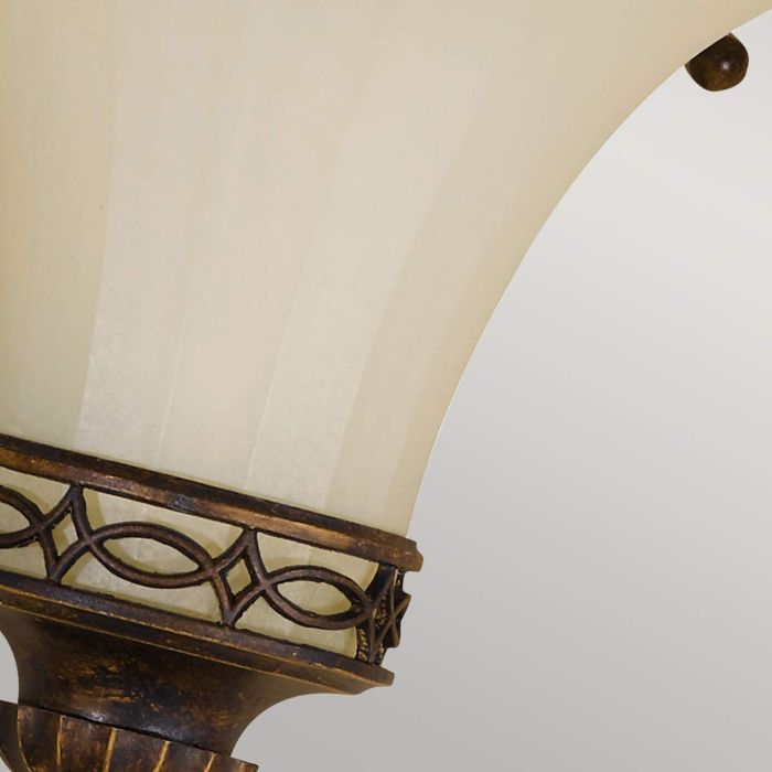 Drawing Room 1 Light Wall Uplighter - Walnut with traditional Edwardian style