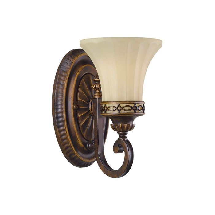 Drawing Room 1 Light Wall Light - Walnut