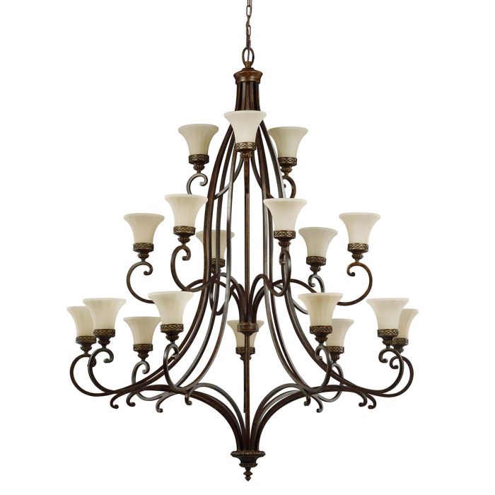 Drawing Room 18 Light Chandelier - Walnut