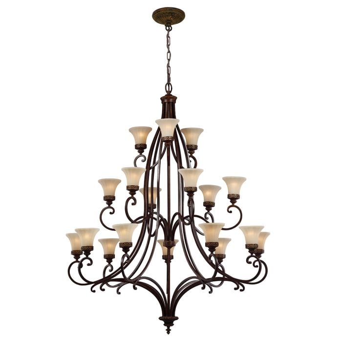 Drawing Room 18 Light Chandelier - Walnut