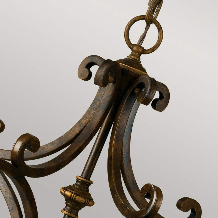 Drawing Room 5 Light Chandelier - Walnut