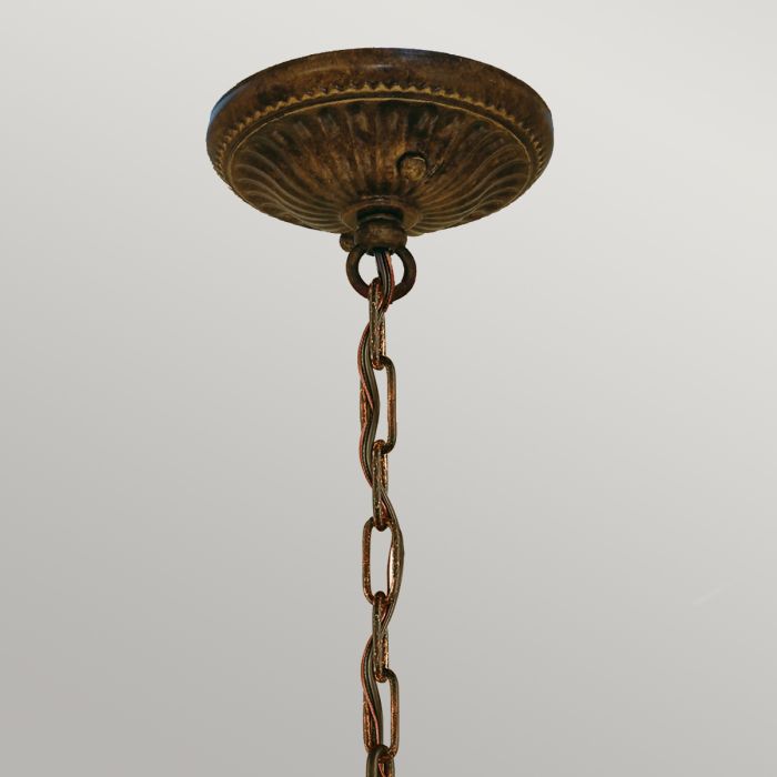 Drawing Room 5 Light Chandelier - Walnut