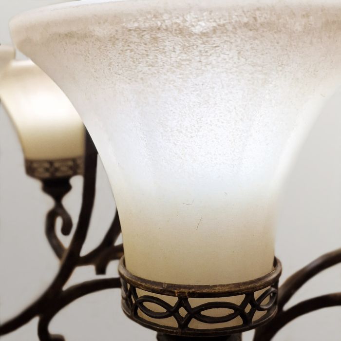 Drawing Room 6 Light Chandelier - Walnut