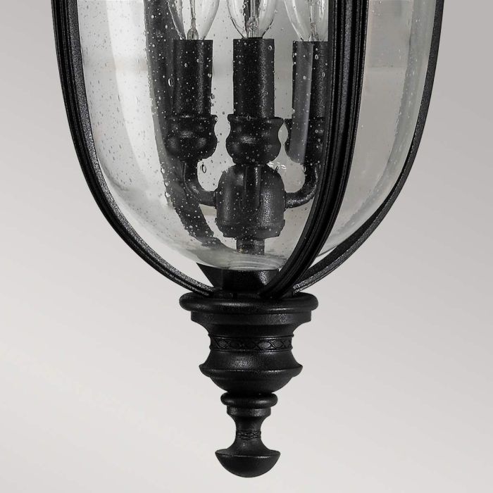 English Bridle 3 Light Large Wall Lantern - Black