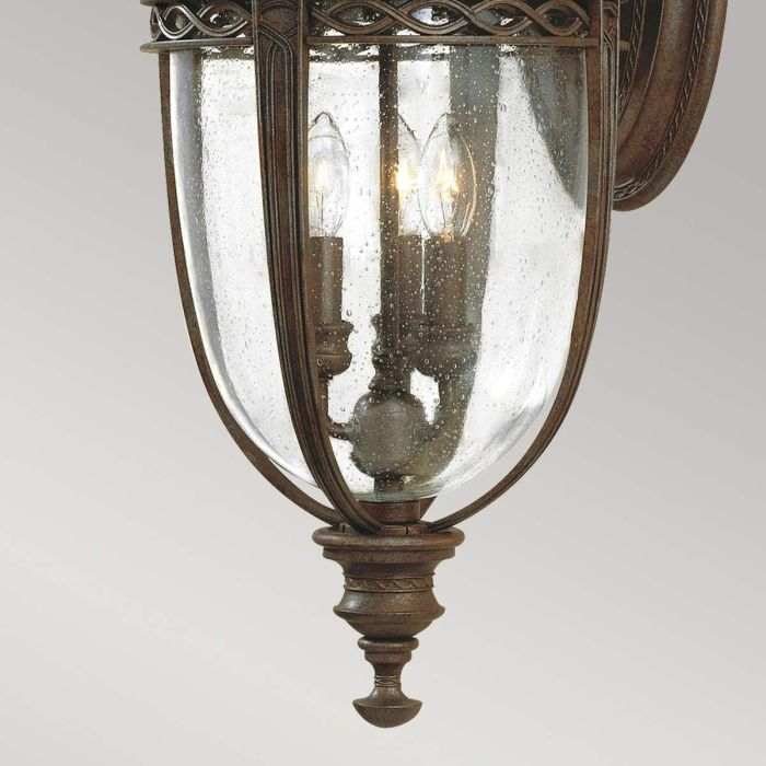 English Bridle 3 Light Large Wall Lantern - British Bronze