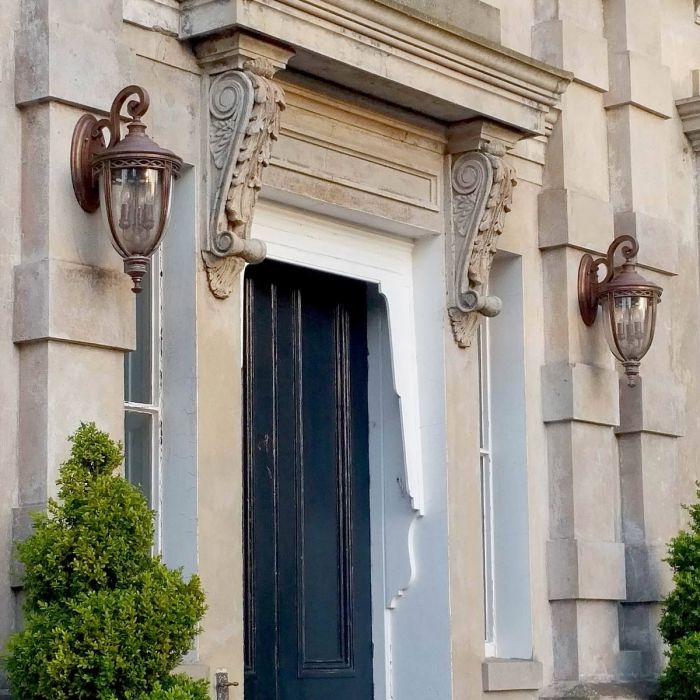 English Bridle 3 Light Large Wall Lantern - British Bronze