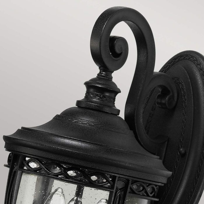 English Bridle 3 Light Medium Wall Lantern - Black