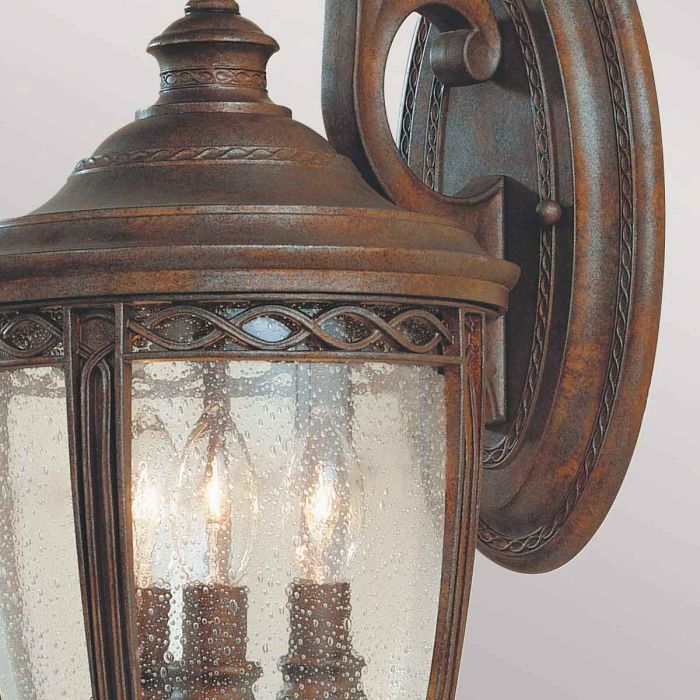 English Bridle 3 Light Medium Wall Lantern - British Bronze