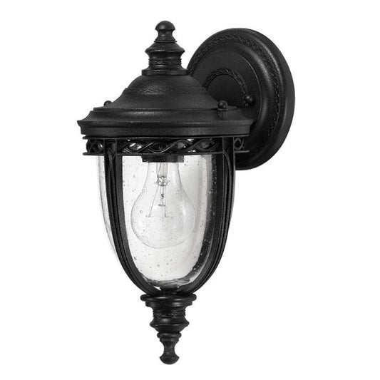 English Bridle 1 Light Small Wall Lantern - Black