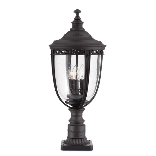 English Bridle 3 Light Large Pedestal – Black