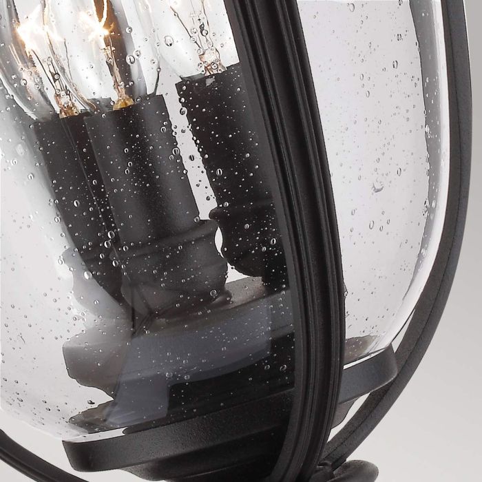 English Bridle 3 Light Large Pedestal - Black