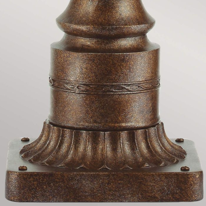 English Bridle 3 Light Large Pedestal - British Bronze