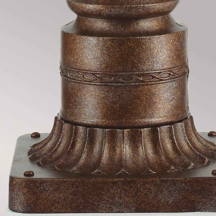English Bridle 3 Light Medium Pedestal - British Bronze