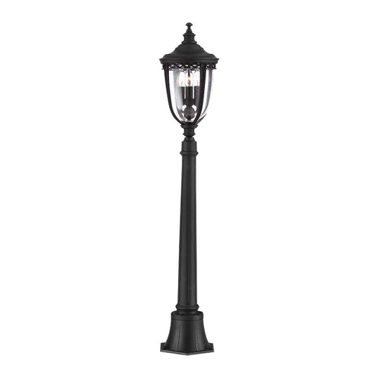 English Bridle 3 Light Medium Pillar – Lantern Black