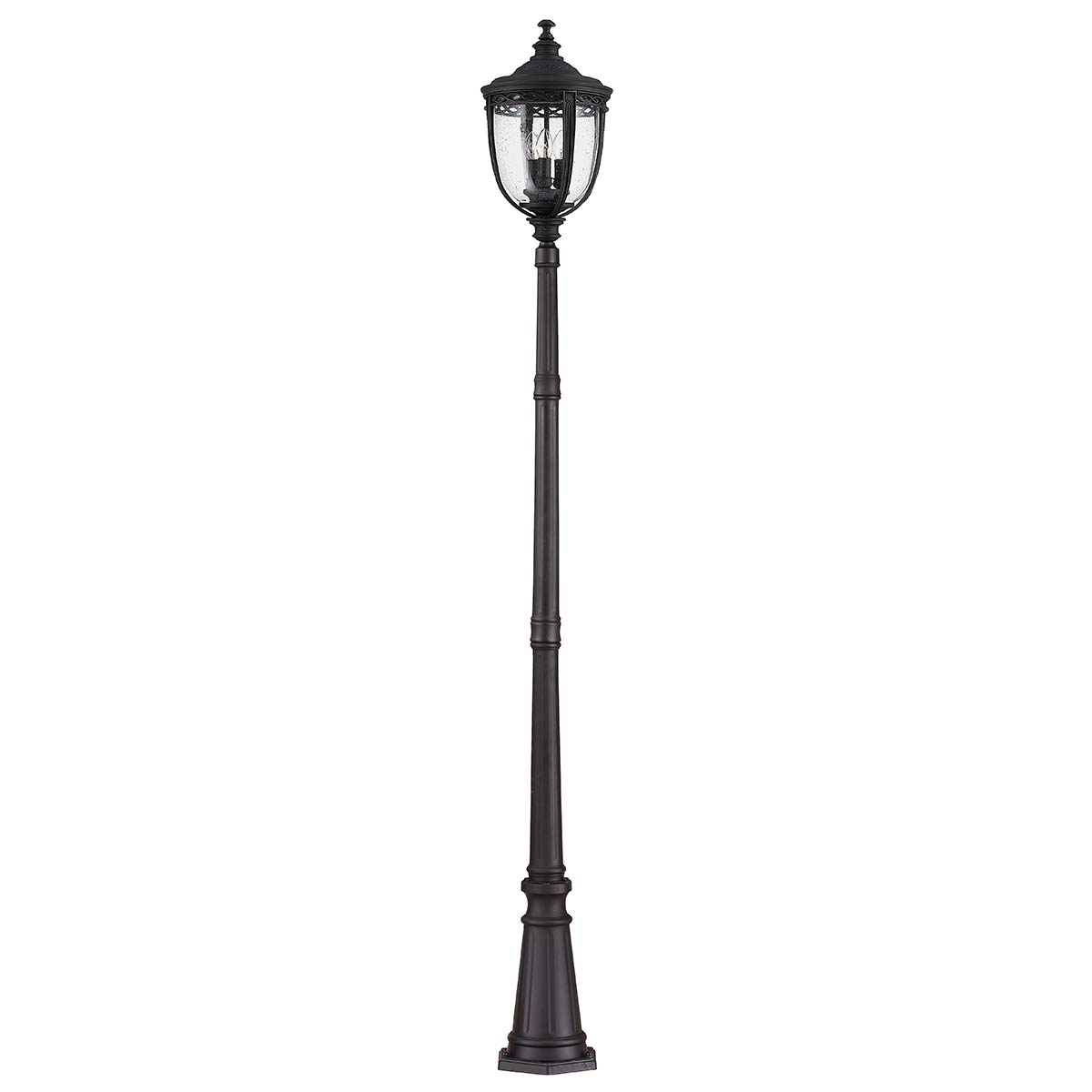 English Bridle 3 Light Large Lamp Post – Black