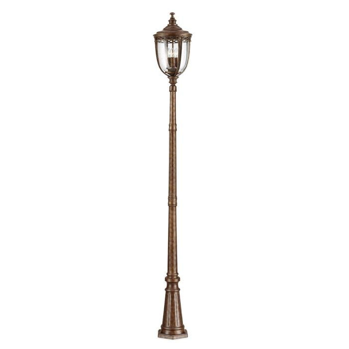 English Bridle 3 Light Large Lamp Post - British Bronze