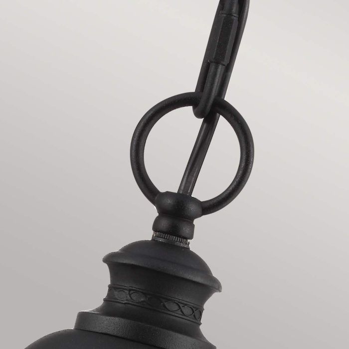 English Bridle 3 Light Large Chain Lantern - Black