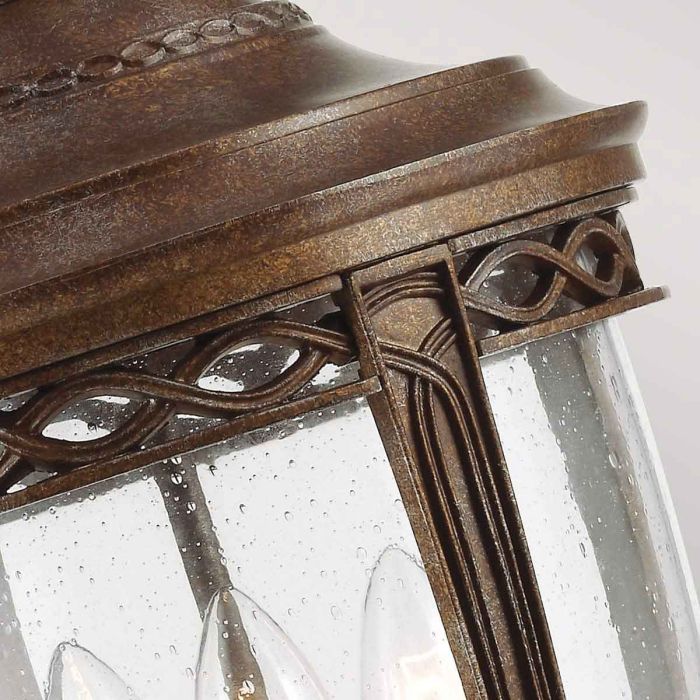 English Bridle 3 Light Large Chain Lantern - British Bronze