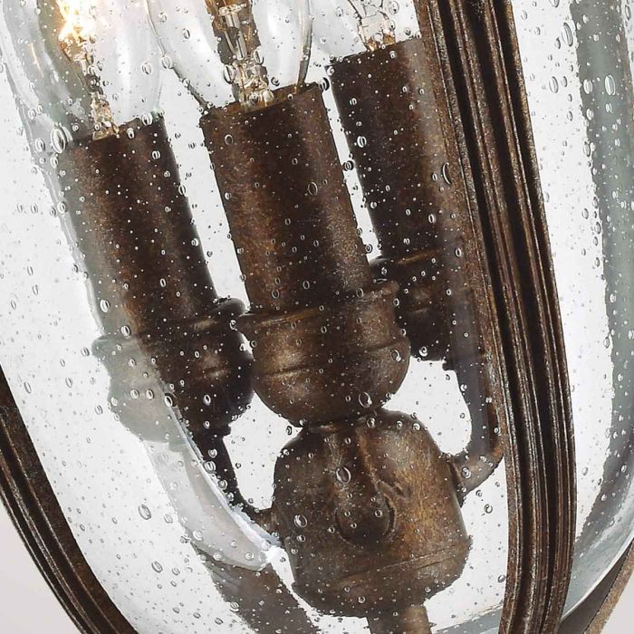 English Bridle 3 Light Medium Chain Lantern - British Bronze