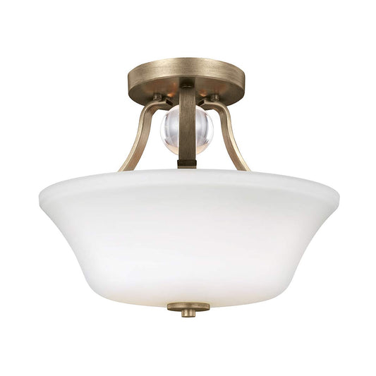 Evington 2 Light Semi-Flush – Sunset Gold