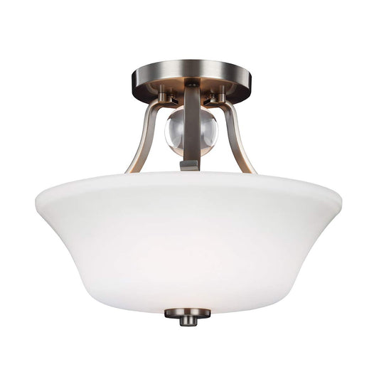 Evington 2 Light Semi-Flush – Satin Nickel