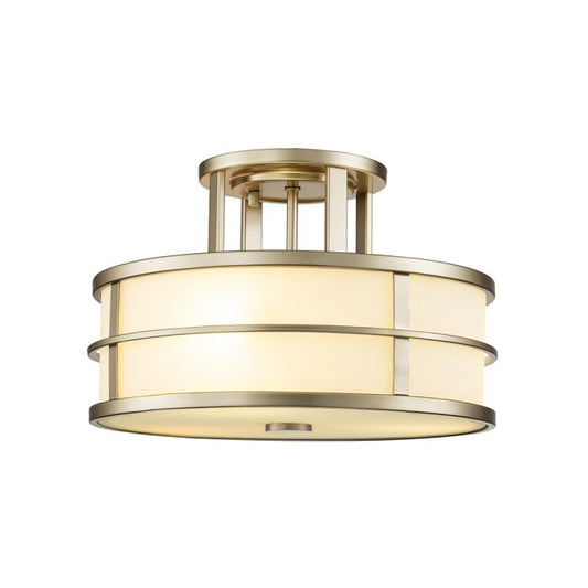 Fusion 3 Light Semi-Flush - Painted Natural Brass