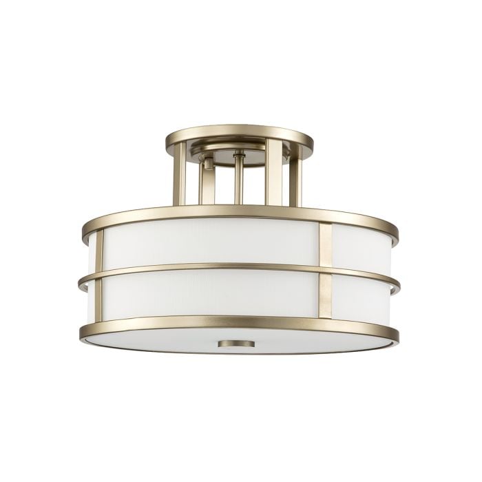 Fusion 3 Light Semi-Flush - Painted Natural Brass