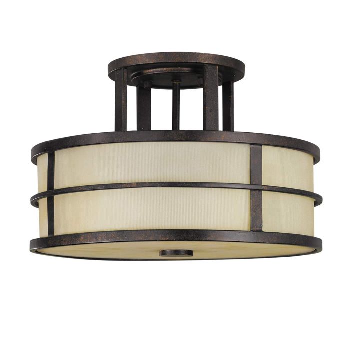 Fusion 3 Light Semi-Flush - Grecian Bronze