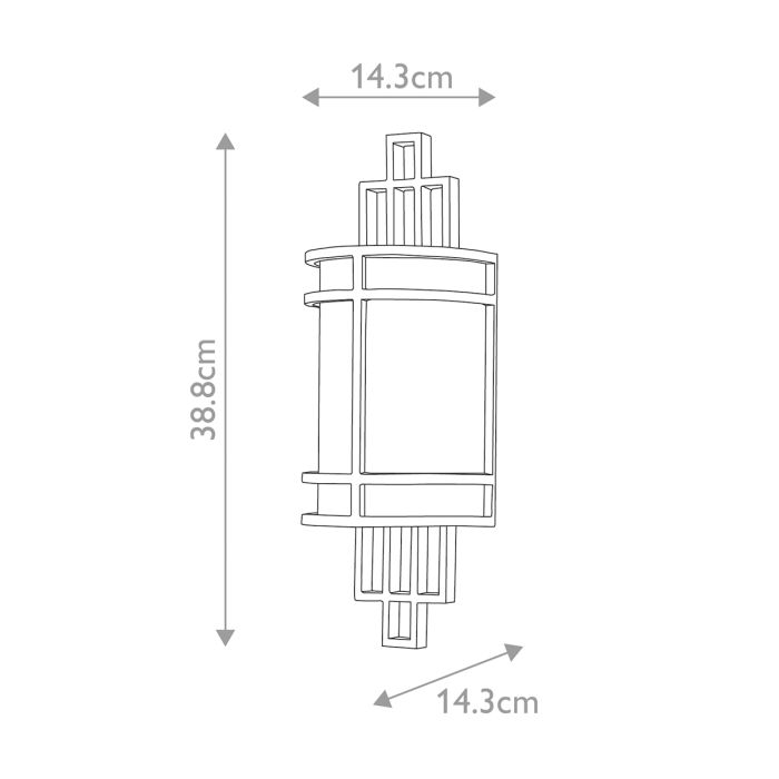 Fusion 1 Light Wall Light - Grecian Bronze